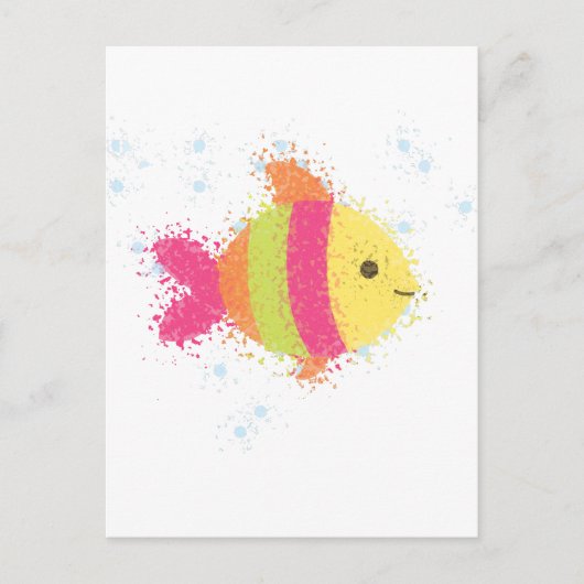 Carte Postale Carton de poisson mignon (Devant)