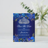 Carte Postale Carton de sauvegarde Royal Blue Floral Sweet Sixte (Debout devant)