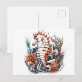 Carte Postale Carton de Seahorse (Devant / Derrière)