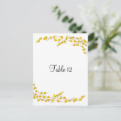 Carte Postale Carton de Siège de Table Fleurs Jaune Doré (Debout devant)