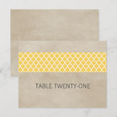 Carte postale Carton de table jaune rustique (Devant / Derrière)