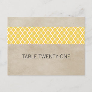 Carte postale Carton de table jaune rustique