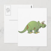 Carte Postale Carton de Tricératops (Devant / Derrière)