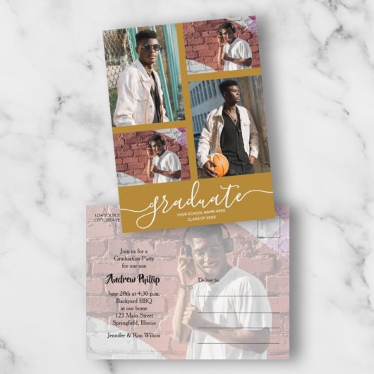 Carte Postale Carton d'invitation à la fête de remise des diplôm