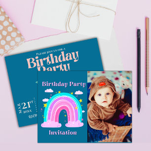 Carte Postale Carton d'invitation à une fête d'anniversaire avec
