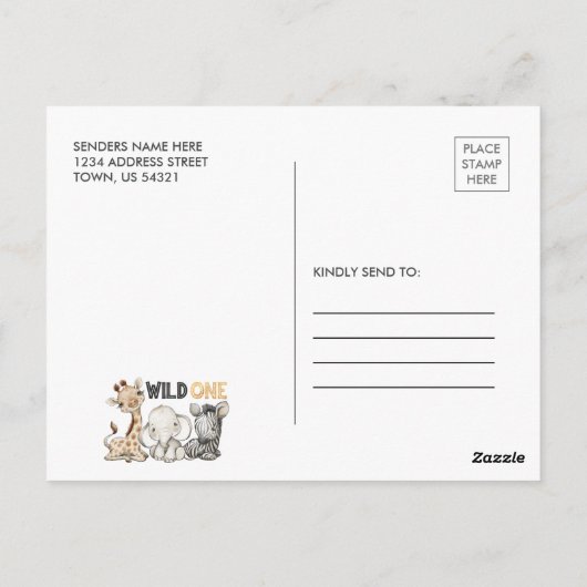 Carte Postale Carton d'invitation à une fête d'anniversaire avec (Dos)