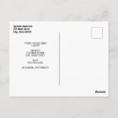 Carte Postale Carton d'invitation à une fête du milieu des année (Dos)