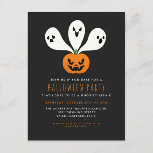 Carte Postale Carton d'invitation à une soirée Halloween Affaire