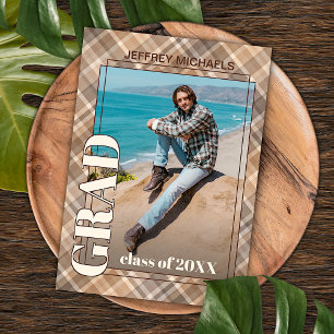 Carte Postale Carton d'invitation au bal de fin d'études à carre