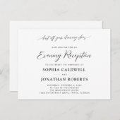 Carte Postale Carton d'invitation au dîner de mariage du soir av (Devant / Derrière)