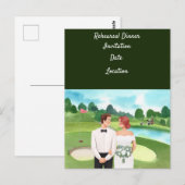 Carte Postale Carton d'invitation au dîner de répétition de golf (Devant / Derrière)