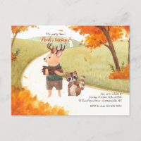 Carton d'invitation d'anniversaire Animaux de la f