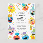 Carte Postale Carton d'invitation d'anniversaire avec confettis  (Devant)