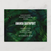 Carte Postale Carton d'invitation d'anniversaire avec feuilles t (Devant)