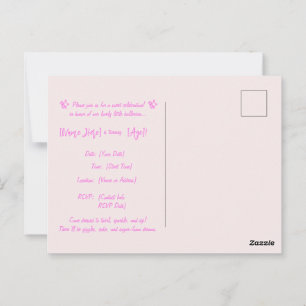 Carte Postale Carton d'invitation d'anniversaire Ballerine Cappu