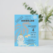 Carte Postale Carton d'invitation d'anniversaire enfant dinosaur (Debout devant)