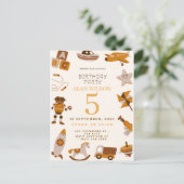 Carte Postale Carton d'invitation d'anniversaire pour garçons su (Debout devant)