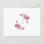 Carte Postale Carton d'invitation de confirmation Fleur de rose  (Dos)