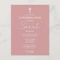 Carton d'invitation de confirmation minimaliste ro