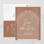 Carte Postale Carton d'invitation de mariage à l'arche délicate (Devant / Derrière)