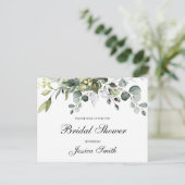 Carte Postale Carton d'invitation de mariage au eucalyptus (Debout devant)