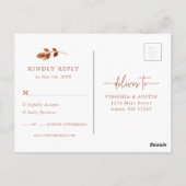 Carte Postale Carton d'invitation de mariage Boho RSVP (Dos)