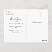 Carte Postale Carton d'invitation de mariage en or PHOTO (Dos)