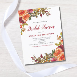 Carte Postale Carton d'invitation de mariage floral en terre cui