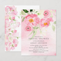 Carton d'invitation de mariage floral Fleurs print
