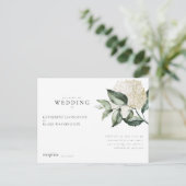Carte Postale Carton d'invitation de mariage simple hydrangea bl (Debout devant)