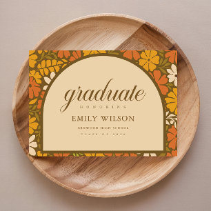 Carte Postale Carton d'invitation de remise de diplôme avec cadr