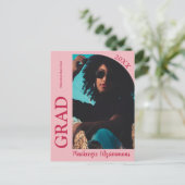 Carte Postale Carton d'invitation de remise de diplôme avec phot (Debout devant)