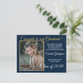 Carte Postale Carton d'invitation de remise de diplômes avec pai (Debout devant)