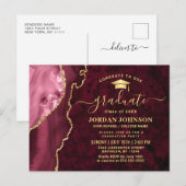 Carte Postale Carton d'invitation de remise de diplômes moderne  (Devant / Derrière)