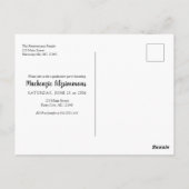 Carte Postale Carton d'invitation de remise de diplômes photo ré (Dos)