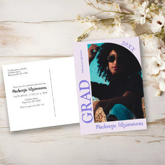 Carte Postale Carton d'invitation de remise de diplômes rétro mo