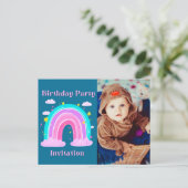 Carte Postale Carton d'invitation pour l'anniversaire des enfant (Debout devant)
