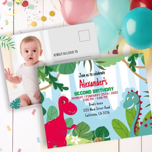 Carte Postale Carton d'invitation pour une fête d'anniversaire s