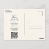 Carte Postale Carton d'invitation pour une fête rouge, blanc et  (Dos)