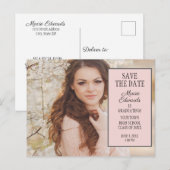 Carte Postale Carton d'invitation pour une photo de remise de di (Devant / Derrière)