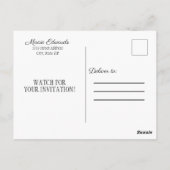 Carte Postale Carton d'invitation pour une photo de remise de di (Dos)