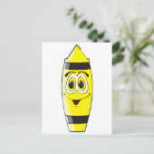 Carte Postale Carton jaune Crayon (Debout devant)