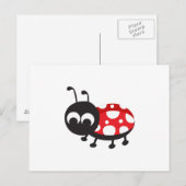 Carte Postale Carton mignon Ladybug (Devant / Derrière)