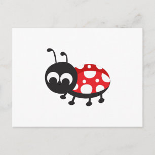 Carte Postale Carton mignon Ladybug