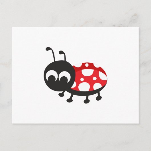 Carte Postale Carton mignon Ladybug (Devant)