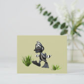 Carte Postale Carton mignon Zebra Duck (Debout devant)