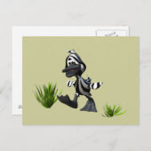 Carte Postale Carton mignon Zebra Duck (Devant / Derrière)