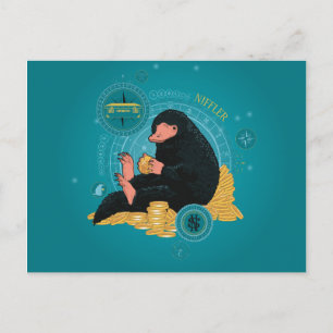 Carte Postale Carton NIFFLER™ Avec Pièces D'Or