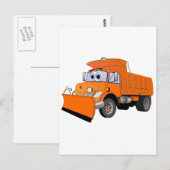 Carte Postale Carton orange à la neige (Devant / Derrière)