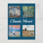 Carte Postale Carton patchwork de chefs-d'œuvre de Claude Monet (Devant)